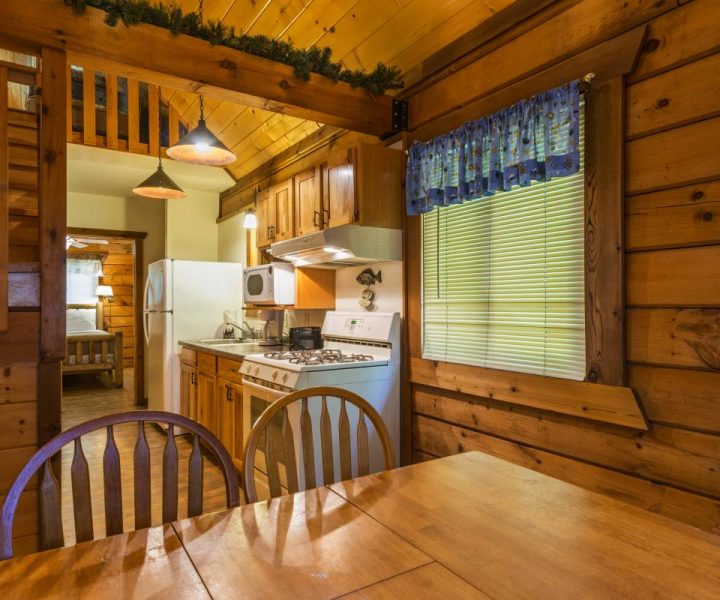 Jellystone Warrens Cabin Kitchen