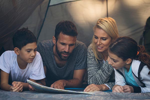 camping with the family